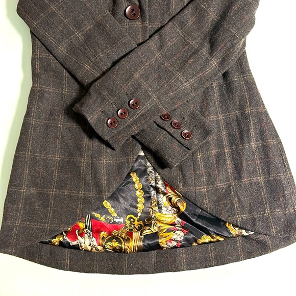 CAbi Wool Blend Plaid Tailored Blazer Suit Jacket - Lined Tartan Business Casual - Picture 3 of 5